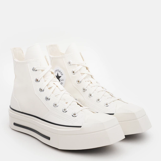 Женские кеды высокие Converse Chuck 70 De Luxe Squared Hi A06436C-286 37.5 (5US) 24 см Белые (194434654011) - Фото 2 Женские кеды высокие Converse Chuck 70 De Luxe Squared Hi A06436C-286 37.5 (5US) 24 см Белые (194434654011) - изображение 2