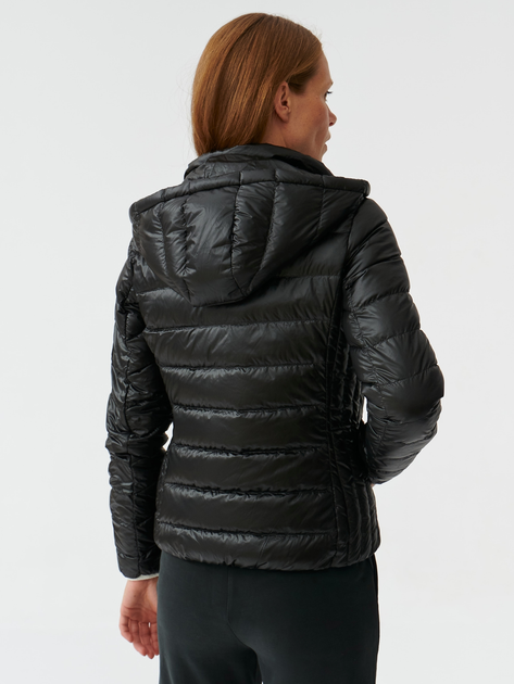 Куртка демісезонна коротка з капюшоном жіноча Tatuum Markana T2316.011 38 Чорна (5900142262395) - зображення 2