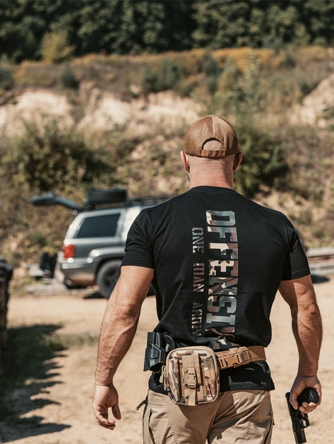 Футболка хлопковая длинная мужская Dobermans Aggressive One Man Army TS307ABK M Черная - Фото 4 Футболка хлопковая длинная мужская Dobermans Aggressive One Man Army TS307ABK M Черная - изображение 4