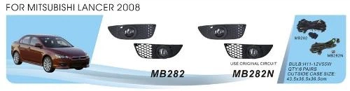 Противотуманные фары ПТФ туманки DLAA на Mitsubishi Lancer X 07-16 MB-282N Митсубиси Лансер Икс V04723 - Фото 2 Противотуманные фары ПТФ туманки DLAA на Mitsubishi Lancer X 07-16 MB-282N Митсубиси Лансер Икс V04723 - изображение 2