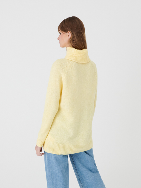 Sweter z golfem damski oversize Sinsay 9387E-10M XS Żółty (5904020268530) - obraz 2