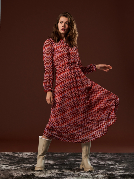 Сукня міді літня жіноча Sinsay 7464A-MLC S Червона (5904841503230) - зображення 1