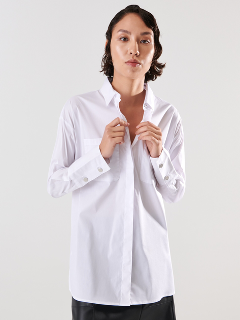 Сорочка оверсайз жіноча Sinsay 2828F-00X XL Біла (5904116122951) - зображення 1