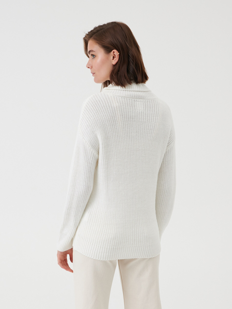 Sweter z golfem damski oversize Sinsay 2474F-01X XS Biały (5904116313823) - obraz 2