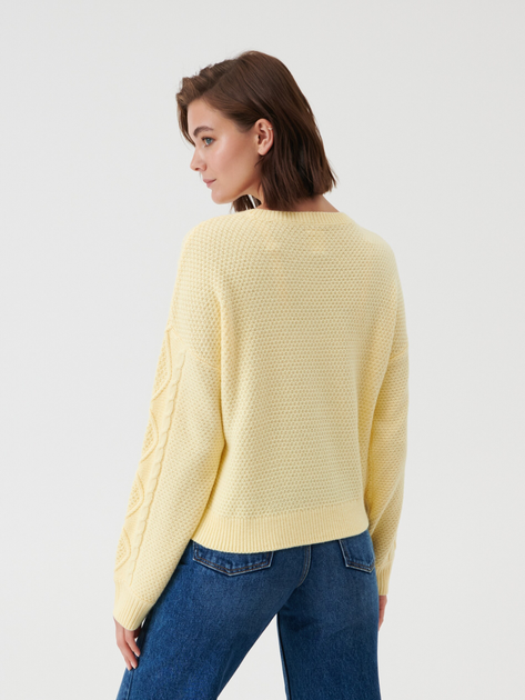 Sweter damski gruby Sinsay 8941E-10X XS Żółty (5904020266789) - obraz 2
