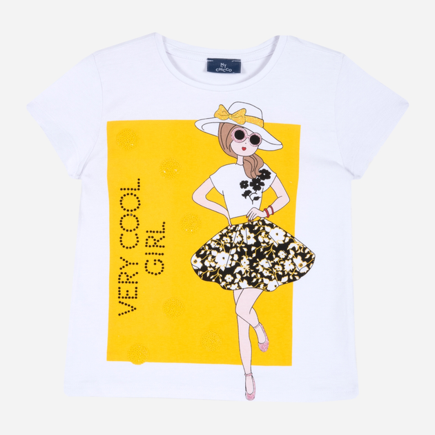 Дитяча футболка для дівчинки Chicco 09067309000000 92 см Біла (8059609058952) - зображення 1