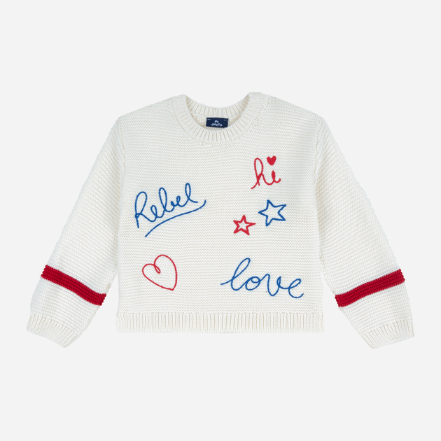 Дитячий светр для дівчинки Chicco 09069527000000 122 см Бежевый (8059609184170) - зображення 1