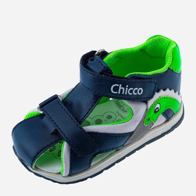 Sandały chłopięce z usztywnioną piętą Chicco Sandalo Garrison 01067173000000 21 Niebieskie (8051182282557) - obraz 1