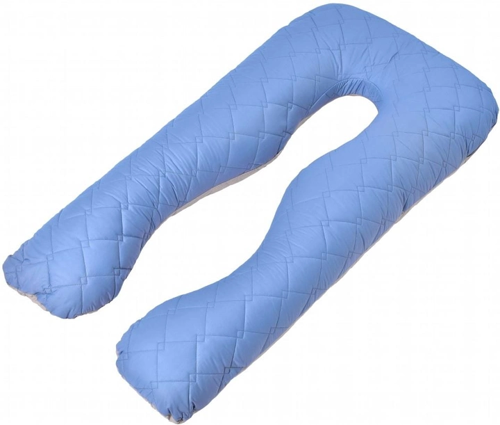 Акция на Наволочка на П-подушку для вагітних IDEIA Мікрофібра Джинсово-сіра Стьобана з блискавкою 140х75х20 см от Rozetka