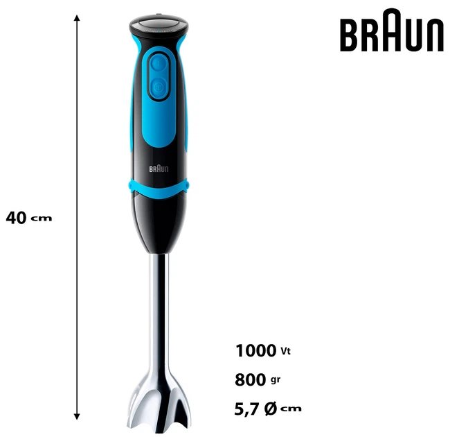 Blender Braun MQ 5252 BK/BL Vario Fit - obraz 4