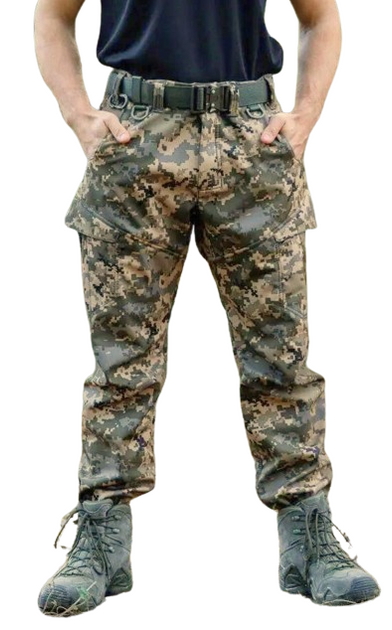 Тактичні штани SMILO cargo Softshell PIXEL, XS - изображение 1