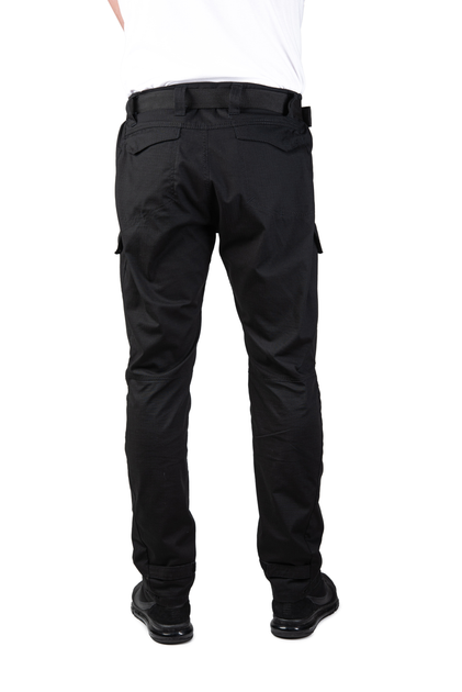 Тактичні штани SMILO cargo rip–stop black, XXL, 230 г\кв м, 65% поліестер з еластаном/35% бавовна - изображение 2