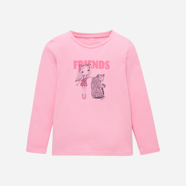 Dziecięca koszulka z długim rękawem dla dziewczynki Tom Tailor 1039223 128-134 cm Różowa (4067261470665) - obraz 1