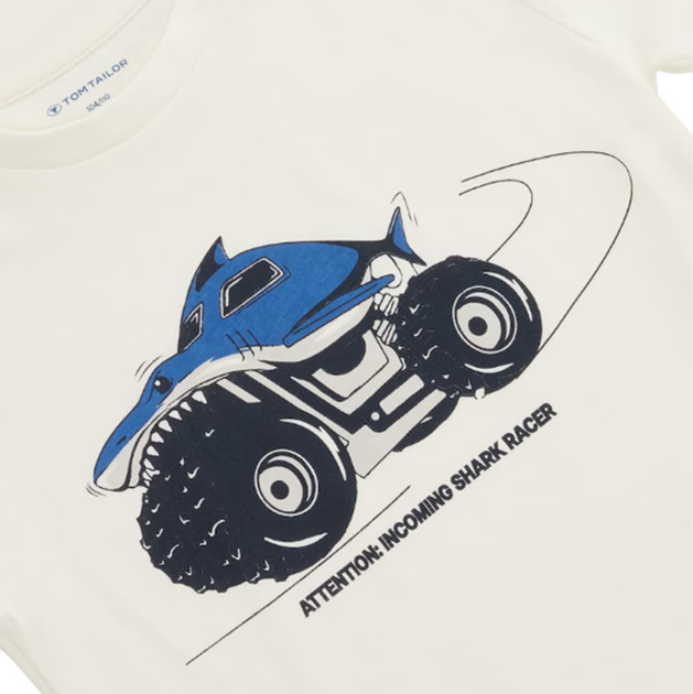Дитяча футболка для хлопчика Tom Tailor 1040462 128-134см Біла (4067261868028) - зображення 2