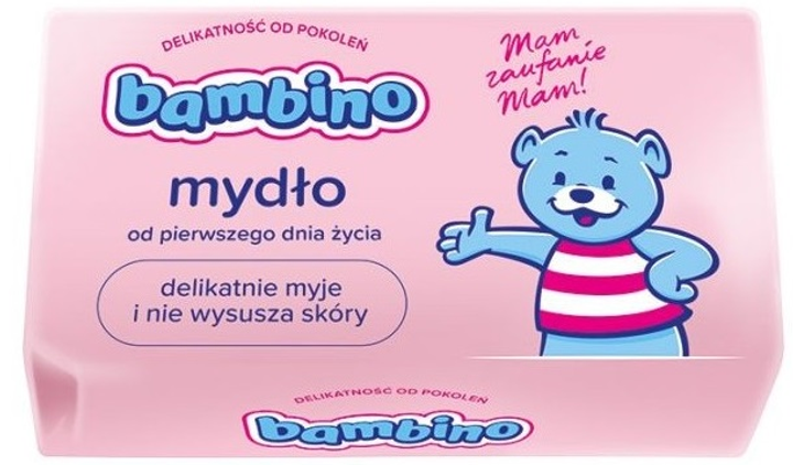 Mydło Bambino z lanoliną dla dzieci od pierwszych dni życia 90 g (5900017814100) - obraz 1