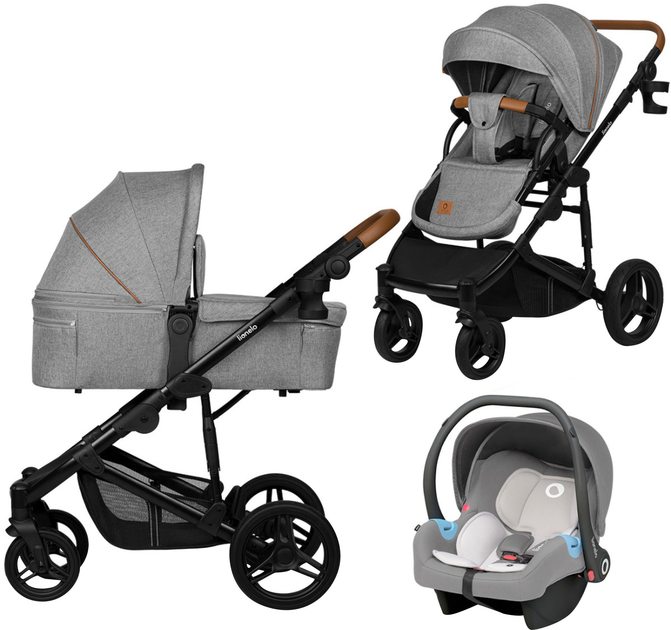 Универсальная коляска 3 в 1 Lionelo Mari Tour Grey Onyx (LO-MARI TOUR 3IN1 GREY STONE) - изображение 1