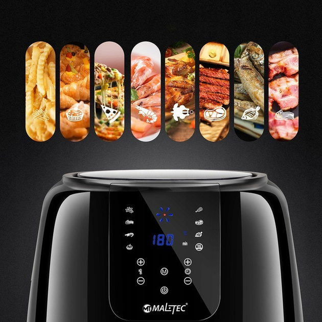 Безмасляна фритюрниця мультипіч Maltec 8 л 1800 W 109855 - зображення 6