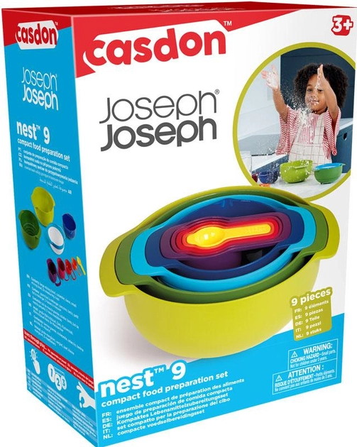 Zestaw naczyń dla dzieci Casdon Joseph Nest 9 Bowl Set (5011551000284) - obraz 1
