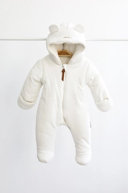 Сплошной комбинезон детский демисезонный MagBaby Tim 62см Молочный - Фото 1 Сплошной комбинезон детский демисезонный MagBaby Tim 62см Молочный - изображение 1