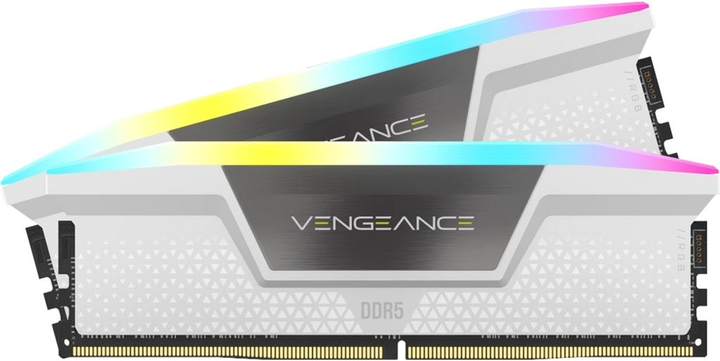 Pamięć Corsair DIMM DDR5-6200 32768MB PC5-49600 (Kit of 2x16384MB) Vengeance RGB White (CMH32GX5M2B6200C36W) - obraz 1