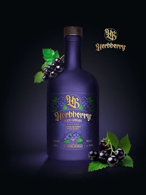 Бальзам Herbberry Black Currant 0.5 л 35% (4820275490476) - Фото 2 Бальзам Herbberry Black Currant 0.5 л 35% (4820275490476) - изображение 2