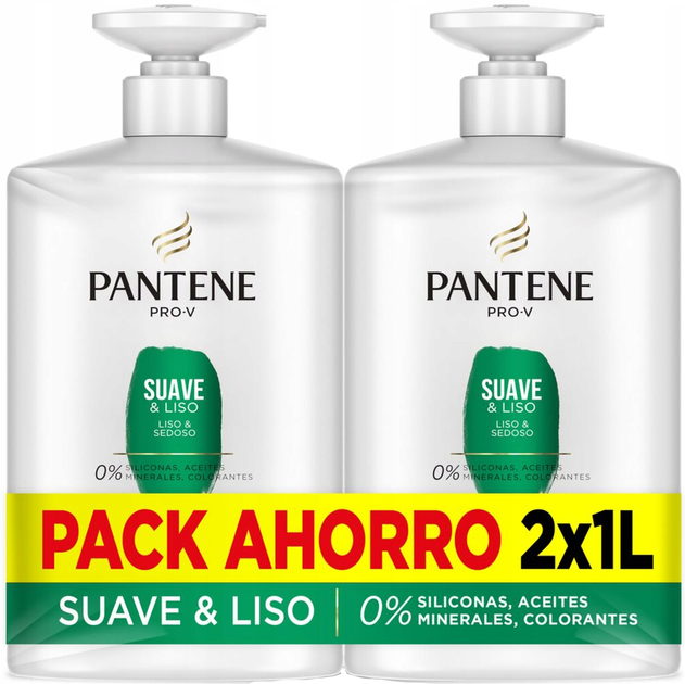Szampon Pantene Pro-V Smooth & Sleek 2x1000 ml (8006540079034) - obraz 1