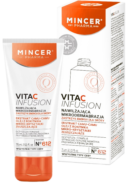 Mikrodermabrazja Mincer Pharma Vita C Infusion nawilżająca No.612 75 ml (5905669509893) - obraz 1