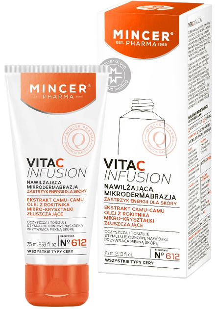 Мікродермабразія Mincer Pharma Vita C Infusion зволожуюча No.612 75 мл (5905669509893) - зображення 1