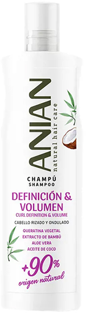 Шампунь Anian Definition & Volume Vegetable Shampoo 400 мл (8414716118942) - зображення 1