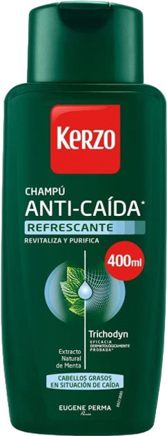 Шампунь Kerzo Anti-Cada Refrescante проти випадіння волосся 400 мл (3140100345698) - зображення 1