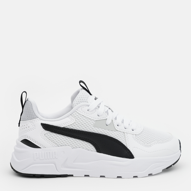 Акція на Кросівки дитячі Puma Trinity Lite Jr 39144302 35.5 (3) Puma White/Puma Black/Cool Light Gray від Rozetka