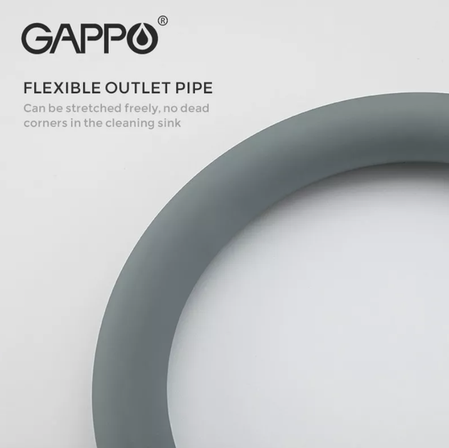 Смеситель для кухни с подключением к фильтру GAPPO G4398-30 с гибким изливом, серый/хром - изображение 8