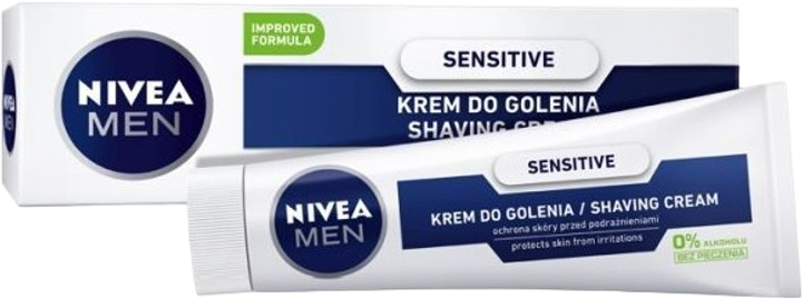 Krem do golenia Nivea Men Sensitive łagodzący 100 ml (4005808309344) - obraz 1