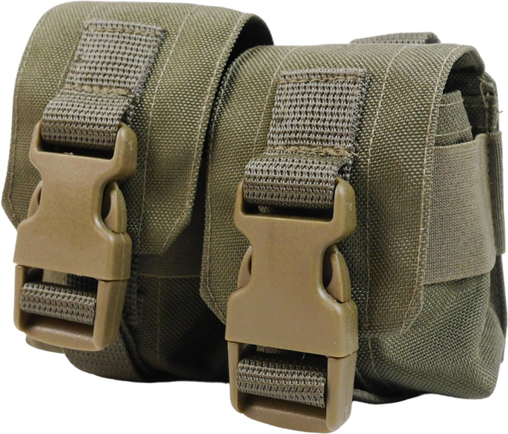 Тактический подсумок под 2 гранаты Kiborg GU Double Mag Pouch Khaki (k4072) - изображение 1