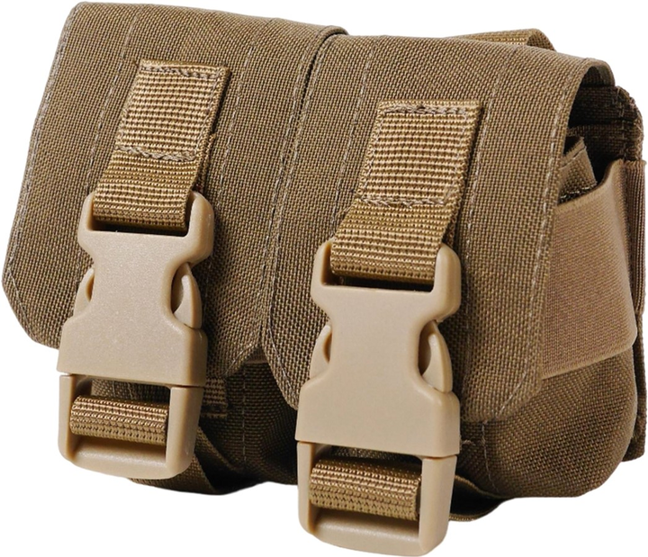 Тактический подсумок под 2 гранаты Kiborg GU Double Mag Pouch Coyote (k4073) - изображение 1