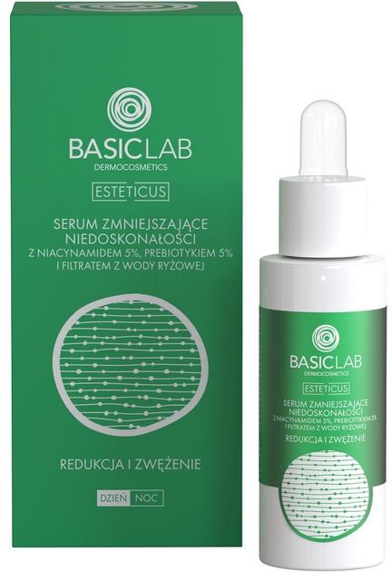 Serum BasicLab Esteticus zmniejszające niedoskonałości z niacynamidem 5% 30 ml (5907637951529) - obraz 1