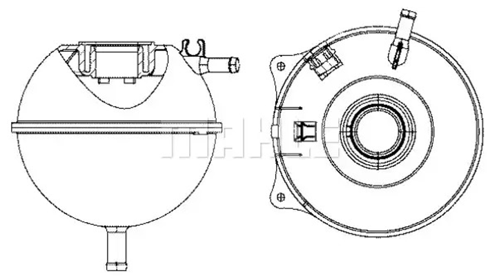 Бачок розширювальний радіатора T4 91-03, MAHLE/KNECHT (CRT23000S) - зображення 1