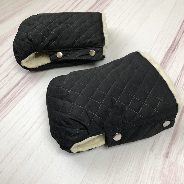 Варежки для рук на коляску/санки Baby Comfort стеганные черные – фото ...