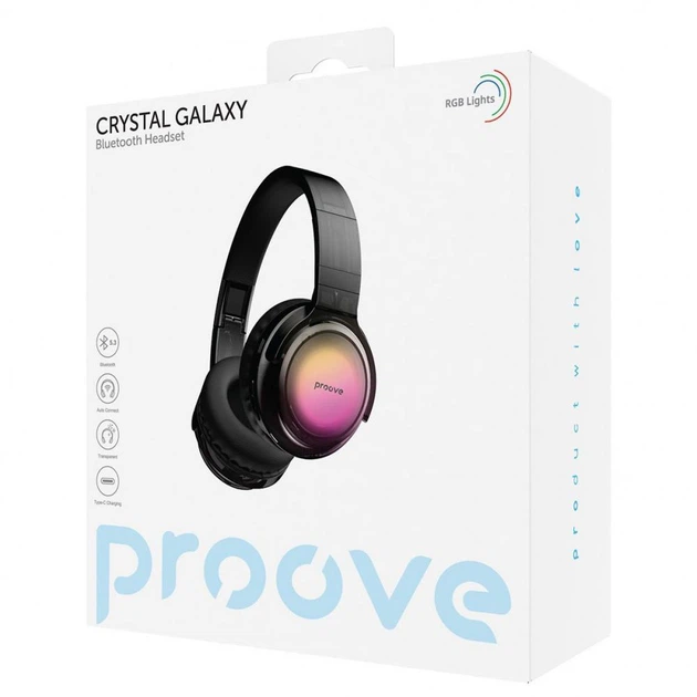 Бездротові навушники Proove Crystal Galaxy Black - изображение 3