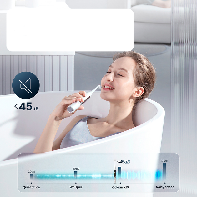 Elektryczna szczoteczka do zębów Oclean X10 Grey - obraz 11