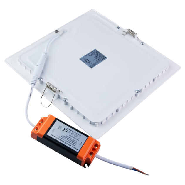 Plafon podtynkowy DPM kwadratowy PL3-S-18W biały (5900672651522) - obraz 4