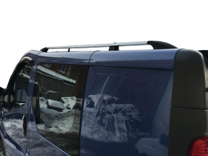 Рейлинги для Opel Vivaro 2001-2015, короткая база, хромированные, пластиковые ножки - изображение 3