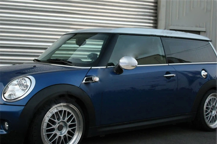 Накладки на зеркала (2 шт, нержавеющая сталь) для MINI COOPER, CLUBMAN, COUNTRYMAN (2007-2014) - изображение 3