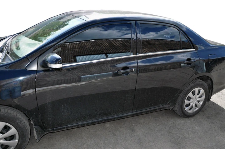 Молдинги вікон для Toyota Corolla 2007-2013, нержавіюча сталь - зображення 3