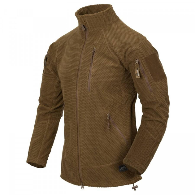 Куртка Helikon-Tex ALPHA Tactical - Grid Fleece, Coyote 2XL/Regular (BL-ALT-FG-11) - изображение 1