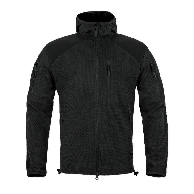 Куртка Helikon-Tex Alpha Hoodie - Grid Fleece, Black 3XL/Regular (BL-ALH-FG-01) - изображение 2