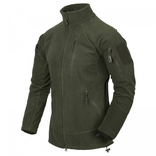 Куртка Helikon-Tex ALPHA Tactical - Grid Fleece, Olive Green XS/Regular (BL-ALT-FG-02) - зображення 1