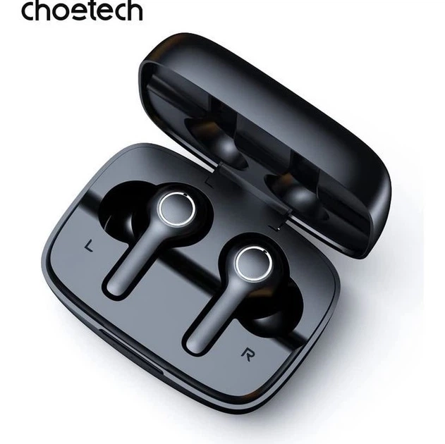 Навушники гарнітура вакуумні Bluetooth 5.2 Choetech BH-T06 TWS Black - зображення 2