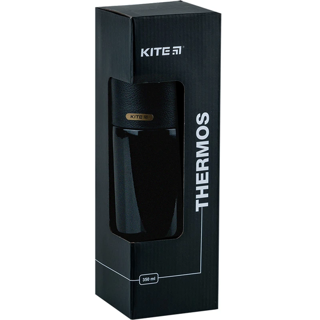 Термос Kite Pearl K24-302-1, 350 мл, черный - изображение 4