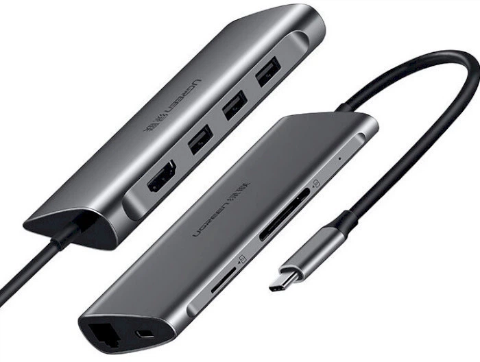 USB-хаб Ugreen CM121 9-in-1 MultiPort Adapter Gray (50538) - Фото 2 USB-хаб Ugreen CM121 9-in-1 MultiPort Adapter Gray (50538) - зображення 2